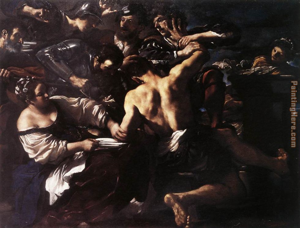Samson Captured by the Philistines painting - Guercino Samson Captured by the Philistines art painting